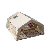 TREKKA 17.2 Square Meter Pro Camping Tent - Upgraded Poly-Cotton Fabric, Large Panoramic Windows, Spacious Interior, All-Season Outdoor Shelter - Off White