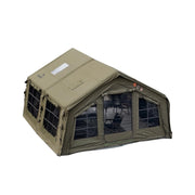 TREKKA 17.2 Square Meter Pro Camping Tent - Upgraded Poly-Cotton Fabric, Large Panoramic Windows, Spacious Interior, All-Season Outdoor Shelter - Army Green