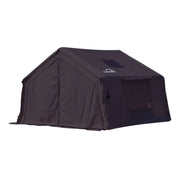 TREKKA 10 Square Meter Camping Tent - Durable Poly-Cotton Fabric, Panoramic TPU Windows, Spacious Interior, All-Season Outdoor Shelter - Black