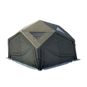 TREKKA 13 Square Meter Hub Station Camping Tent - Multi-Side Expandable Design, Panoramic Mesh Windows, Spacious All-Season Shelter - Army Green