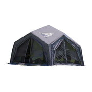 TREKKA 13 Square Meter Hub Station Camping Tent - Multi-Side Expandable Design, Panoramic Mesh Windows, Spacious All-Season Shelter - Grey