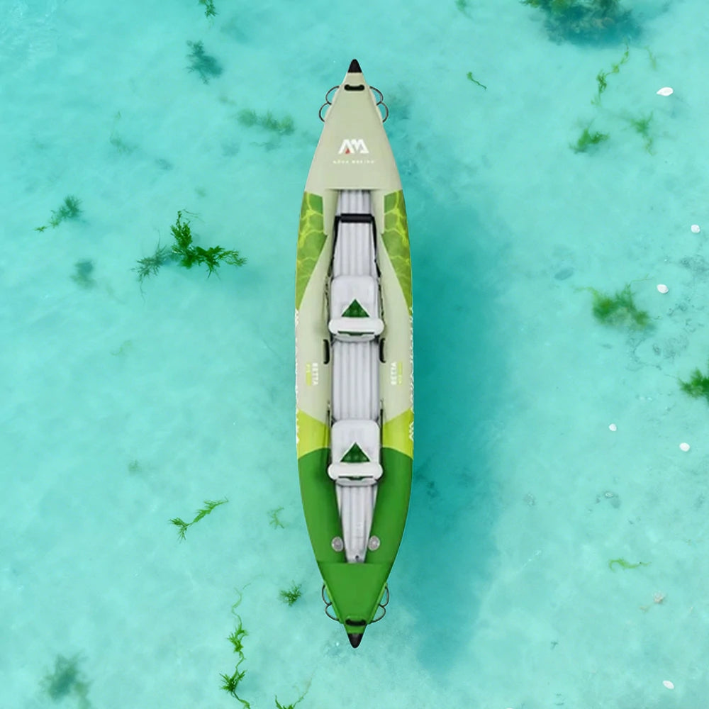 TREKKA 312/412/475cm Inflatable Kayak Durable PVC Multi-Chamber Design Splash-Proof Bow Removable Seat Ideal for Fishing & Recreation