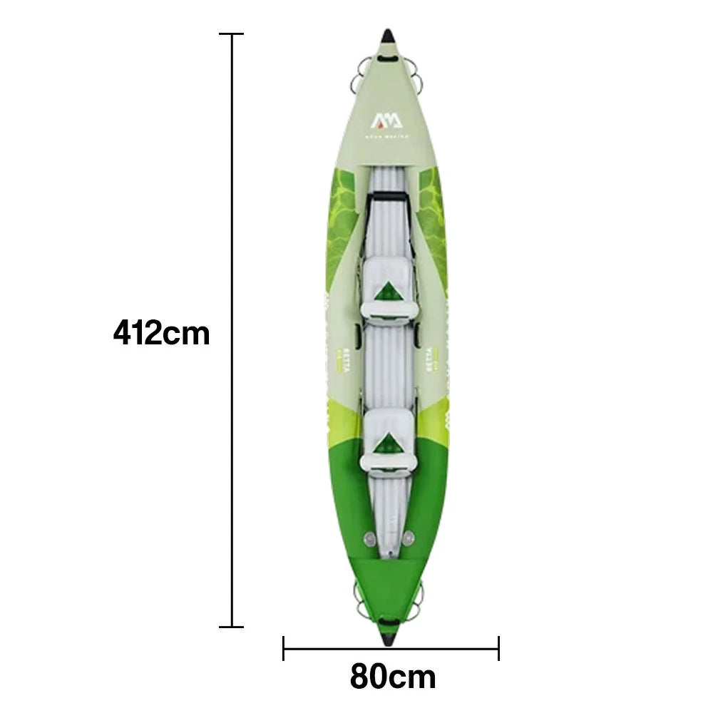 TREKKA 312/412/475cm Inflatable Kayak Durable PVC Multi-Chamber Design Splash-Proof Bow Removable Seat Ideal for Fishing & Recreation
