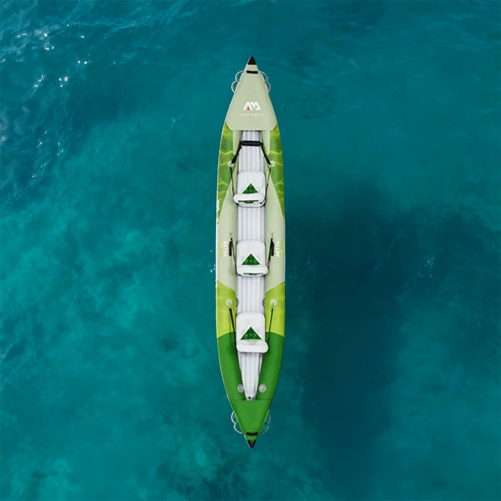 TREKKA 312/412/475cm Inflatable Kayak Durable PVC Multi-Chamber Design Splash-Proof Bow Removable Seat Ideal for Fishing & Recreation