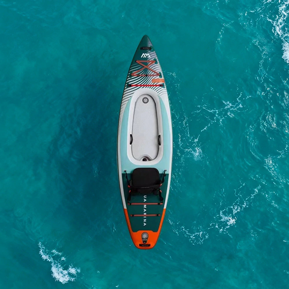 TREKKA 340/402cm Kayak Multi-Chamber Design Durable PVC Removable Seat Cushion Ideal for Fishing & Recreation