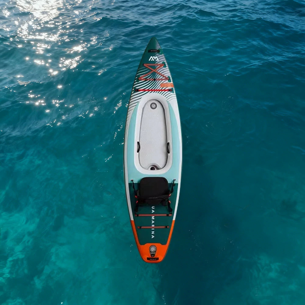 TREKKA 340/402cm Kayak Multi-Chamber Design Durable PVC Removable Seat Cushion Ideal for Fishing & Recreation