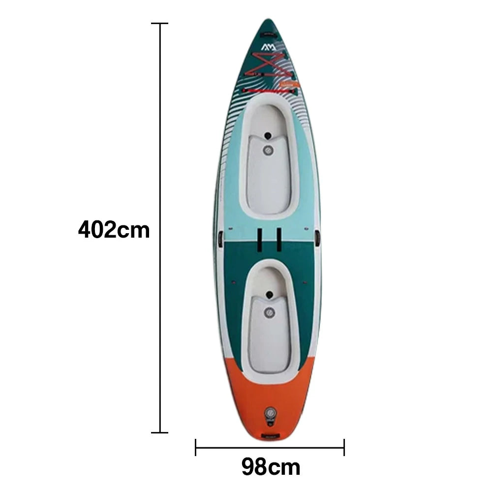 TREKKA 340/402cm Kayak Multi-Chamber Design Durable PVC Removable Seat Cushion Ideal for Fishing & Recreation