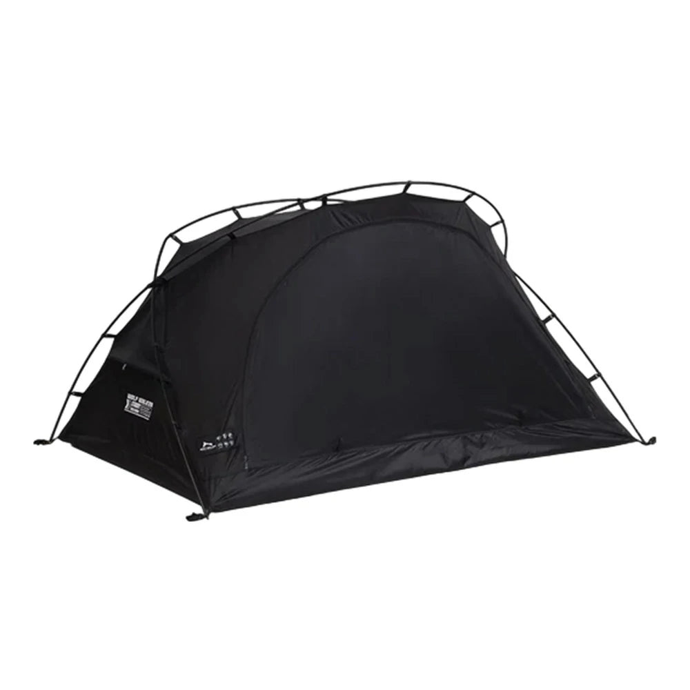 TREKKA Lightweight Backpacking Tent - Teflon Flame-Retardant Ripstop Fabric, Waterproof, Stable Aluminum Poles - Black