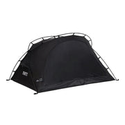 TREKKA Lightweight Backpacking Tent - Teflon Flame-Retardant Ripstop Fabric, Waterproof, Stable Aluminum Poles - Black