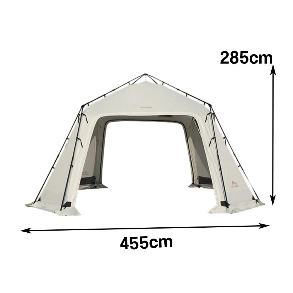 TREKKA Auto-Open Large Camping Canopy Tent - Ripstop Oxford Fabric, Quick Setup, Heavy-Duty Steel Frame, Spacious Outdoor Shelter - Ivory White