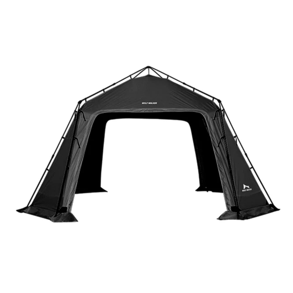 TREKKA Auto-Open Large Camping Canopy Tent - Ripstop Oxford Fabric, Quick Setup, Heavy-Duty Steel Frame, Spacious Outdoor Shelter - Black