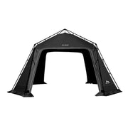 TREKKA Auto-Open Large Camping Canopy Tent - Ripstop Oxford Fabric, Quick Setup, Heavy-Duty Steel Frame, Spacious Outdoor Shelter - Black