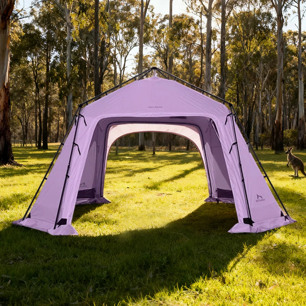 TREKKA Auto-Open Large Camping Canopy Tent - Ripstop Oxford Fabric, Quick Setup, Heavy-Duty Steel Frame, Spacious Outdoor Shelter - Pink
