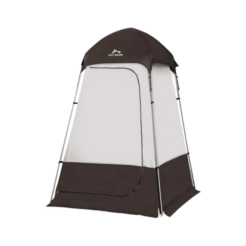 TREKKA Outdoor Camping Shower & Changing Tent - Privacy Protection, Silver-Coated Fabric, Quick Setup Portable Shelter - Brown