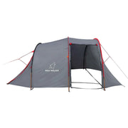 TREKKA Motorcycle Camping Tent with Extended Front Garage - Waterproof, Wind-Resistant, Spacious Touring Shelter - Grey
