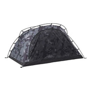 TREKKA Kangaroo-Style Camping Tent - Spacious Front Vestibule, Windproof & Waterproof, Stable Freestanding Shelter for 2 Person - Grey Camo