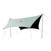 TREKKA 20 Square Meter Hexagonal Blackout Canopy - UPF50 Plus Sun Protection, 2.45m High Poles, Tear-Resistant 210D Oxford Shade Shelter - Mint Green