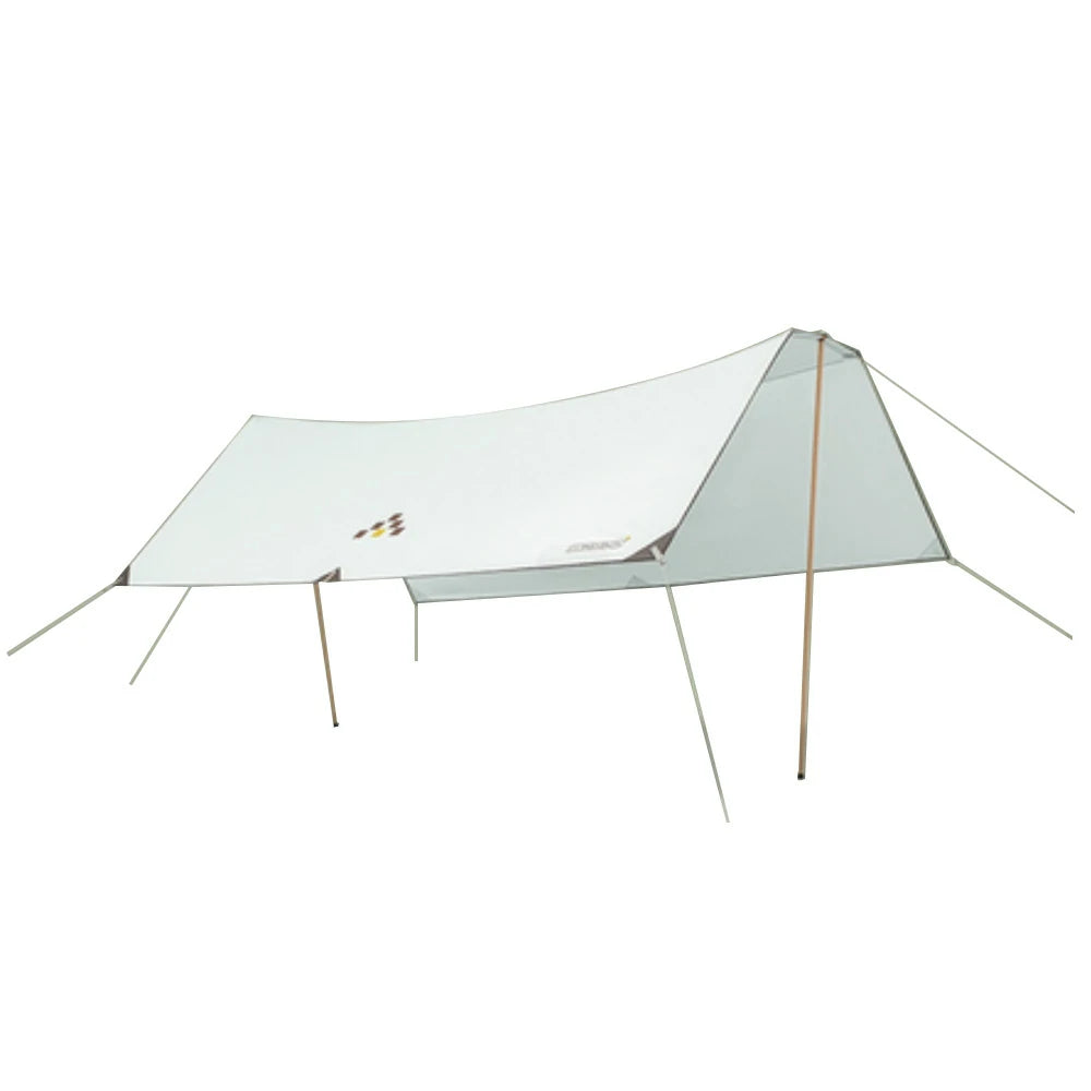 TREKKA 15 Square Meter Silver-Coated T-Wing Canopy - UPF50 Plus Sun Protection, 2.1m High Poles, Tear-Resistant 210D Oxford Shade Shelter - Mint Green