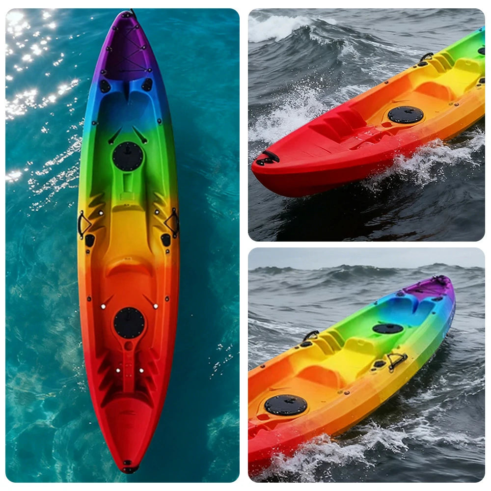 TREKKA 2-Person Kayak Stable Design Multiple Drainage Holes Comfortable Seating Ideal for Lakes & Rivers