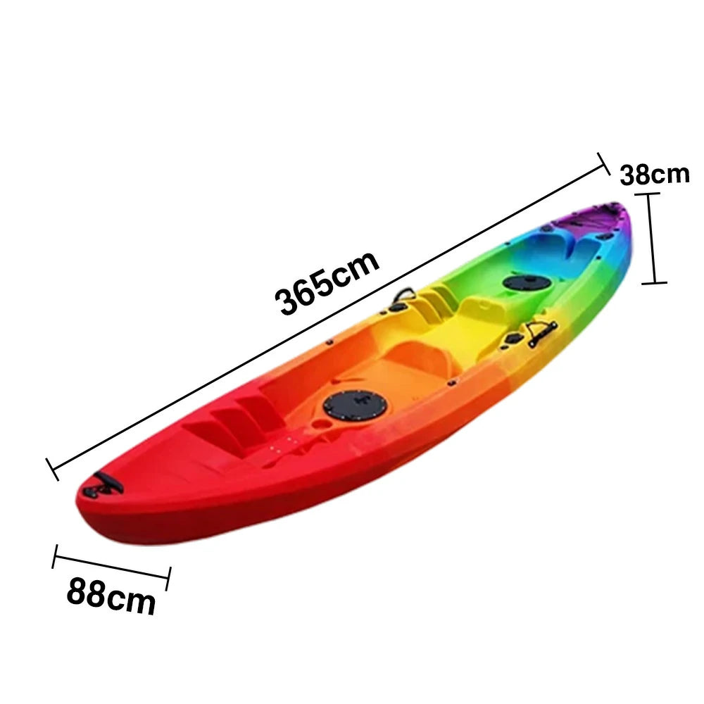 TREKKA 2-Person Kayak Stable Design Multiple Drainage Holes Comfortable Seating Ideal for Lakes & Rivers