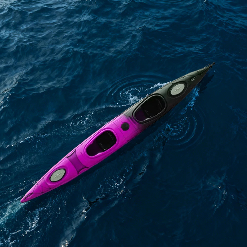 TREKKA 2-Person Inflatable Kayak Eco-Friendly LLDPE Durable Design Adjustable Footrests Ideal for Lakes & Rivers - Blue