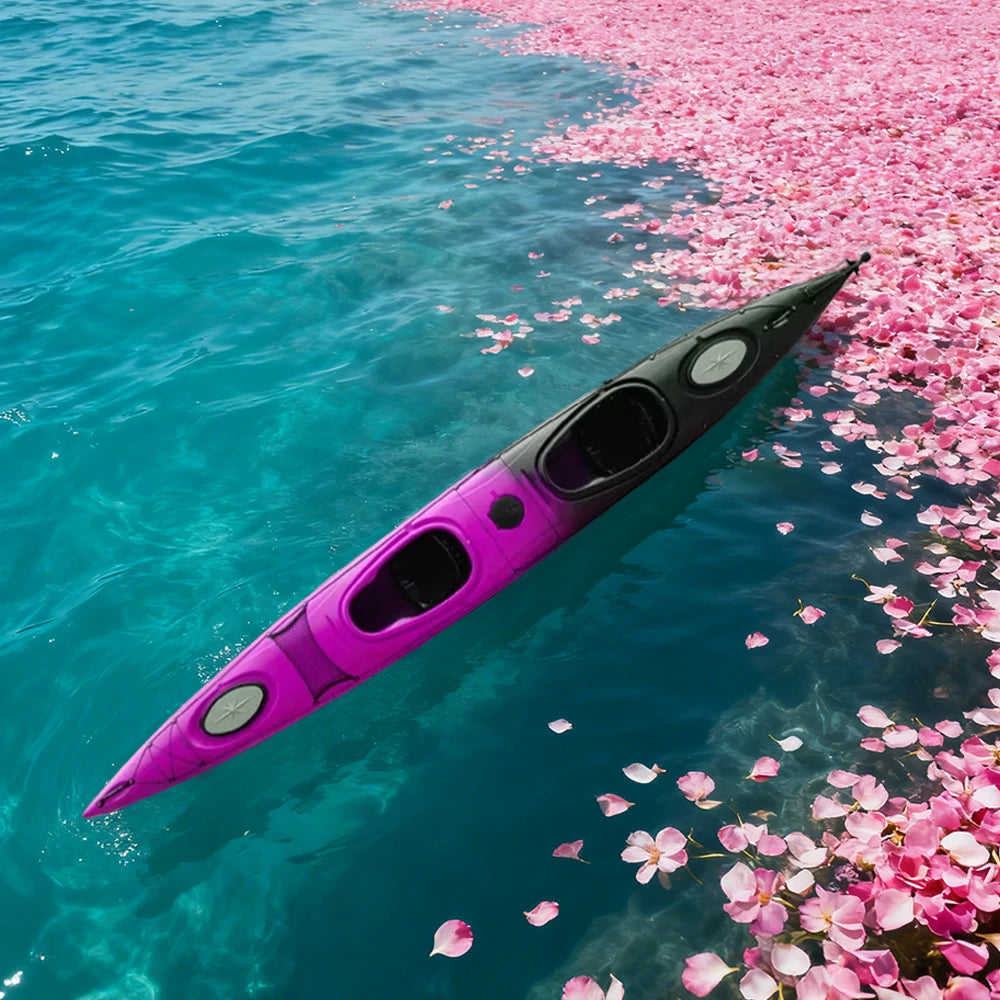 TREKKA 2-Person Inflatable Kayak Eco-Friendly LLDPE Durable Design Adjustable Footrests Ideal for Lakes & Rivers - Blue