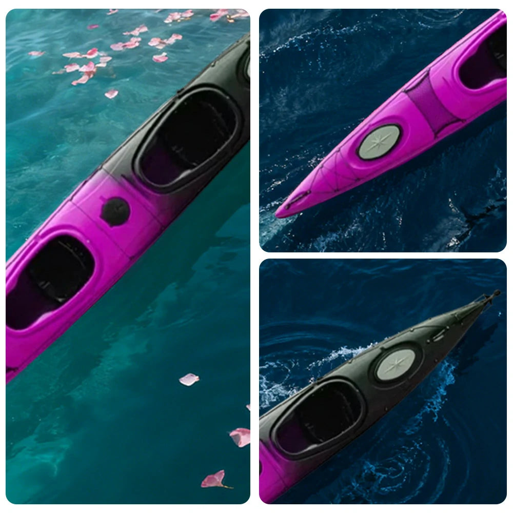 TREKKA 2-Person Inflatable Kayak Eco-Friendly LLDPE Durable Design Adjustable Footrests Ideal for Lakes & Rivers - Blue