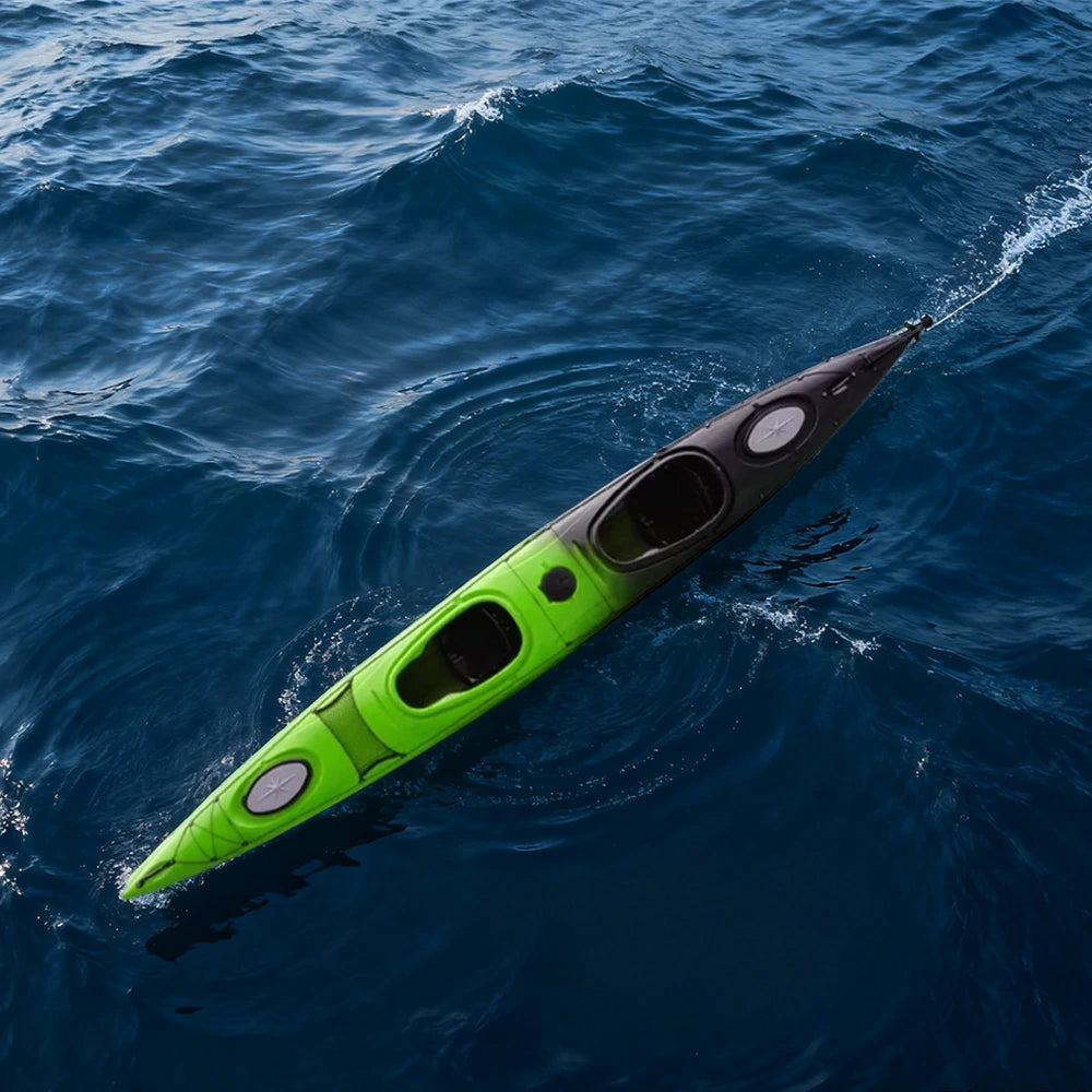 TREKKA 2-Person Inflatable Kayak Eco-Friendly LLDPE Durable Design Adjustable Footrests Ideal for Lakes & Rivers - Green