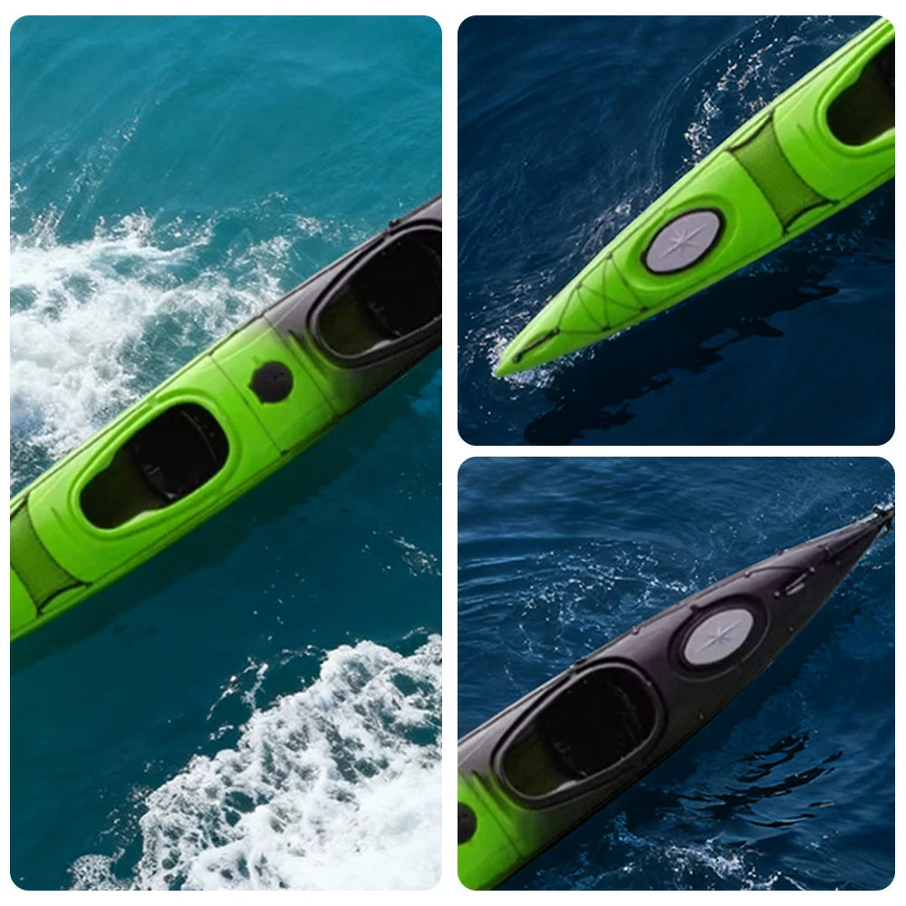 TREKKA 2-Person Inflatable Kayak Eco-Friendly LLDPE Durable Design Adjustable Footrests Ideal for Lakes & Rivers - Green