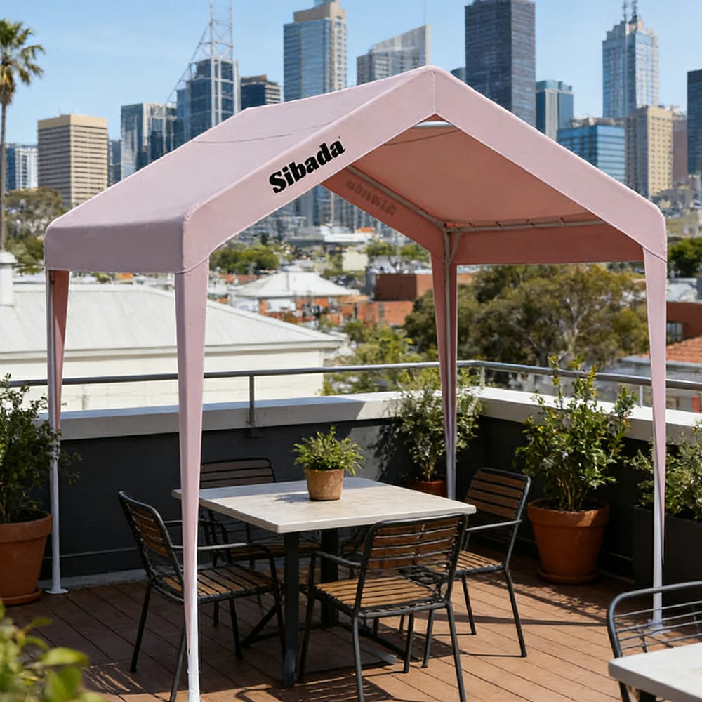 TREKKA Outdoor Pop-Up Gazebo - 3x3m Canopy Only, Reinforced Steel Frame, Waterproof & UV-Resistant Fabric, Wind-Stable Structure, Quick Assembly - Sakura Pink