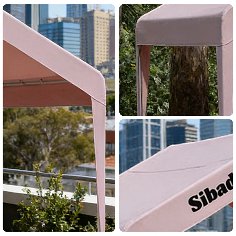 TREKKA Outdoor Pop-Up Gazebo - 3x3m Canopy Only, Reinforced Steel Frame, Waterproof & UV-Resistant Fabric, Wind-Stable Structure, Quick Assembly - Sakura Pink