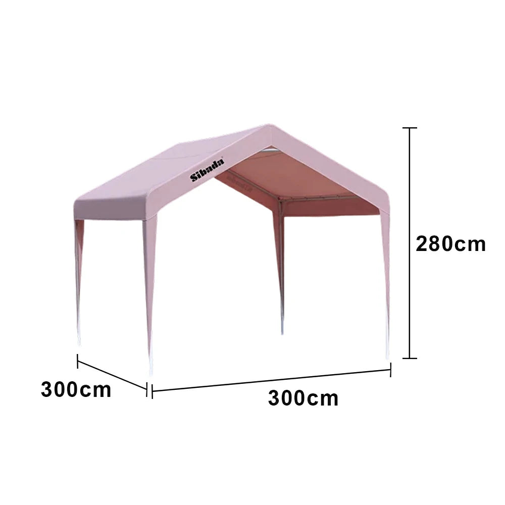 TREKKA Outdoor Pop-Up Gazebo - 3x3m Canopy Only, Reinforced Steel Frame, Waterproof & UV-Resistant Fabric, Wind-Stable Structure, Quick Assembly - Sakura Pink