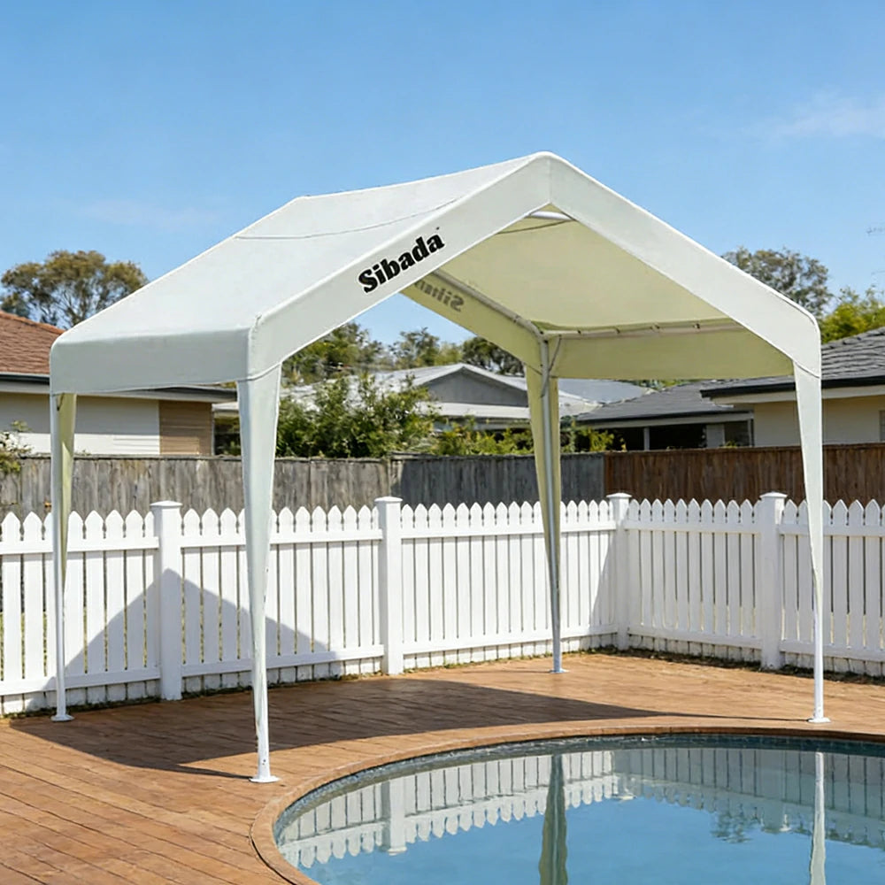 TREKKA Outdoor Pop-Up Gazebo - 3x3m Canopy Only, Reinforced Steel Frame, Waterproof & UV-Resistant Fabric, Wind-Stable Structure, Quick Assembly - Ivory White