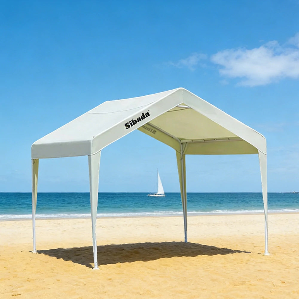 TREKKA Outdoor Pop-Up Gazebo - 3x3m Canopy Only, Reinforced Steel Frame, Waterproof & UV-Resistant Fabric, Wind-Stable Structure, Quick Assembly - Ivory White