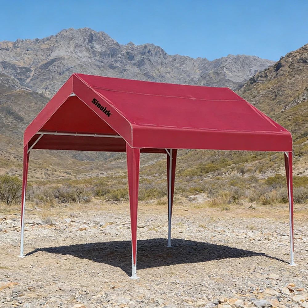 TREKKA Outdoor Pop-Up Gazebo - 3x3m Canopy Only, Reinforced Steel Frame, Waterproof & UV-Resistant Fabric, Wind-Stable Structure, Quick Assembly - Wine Red