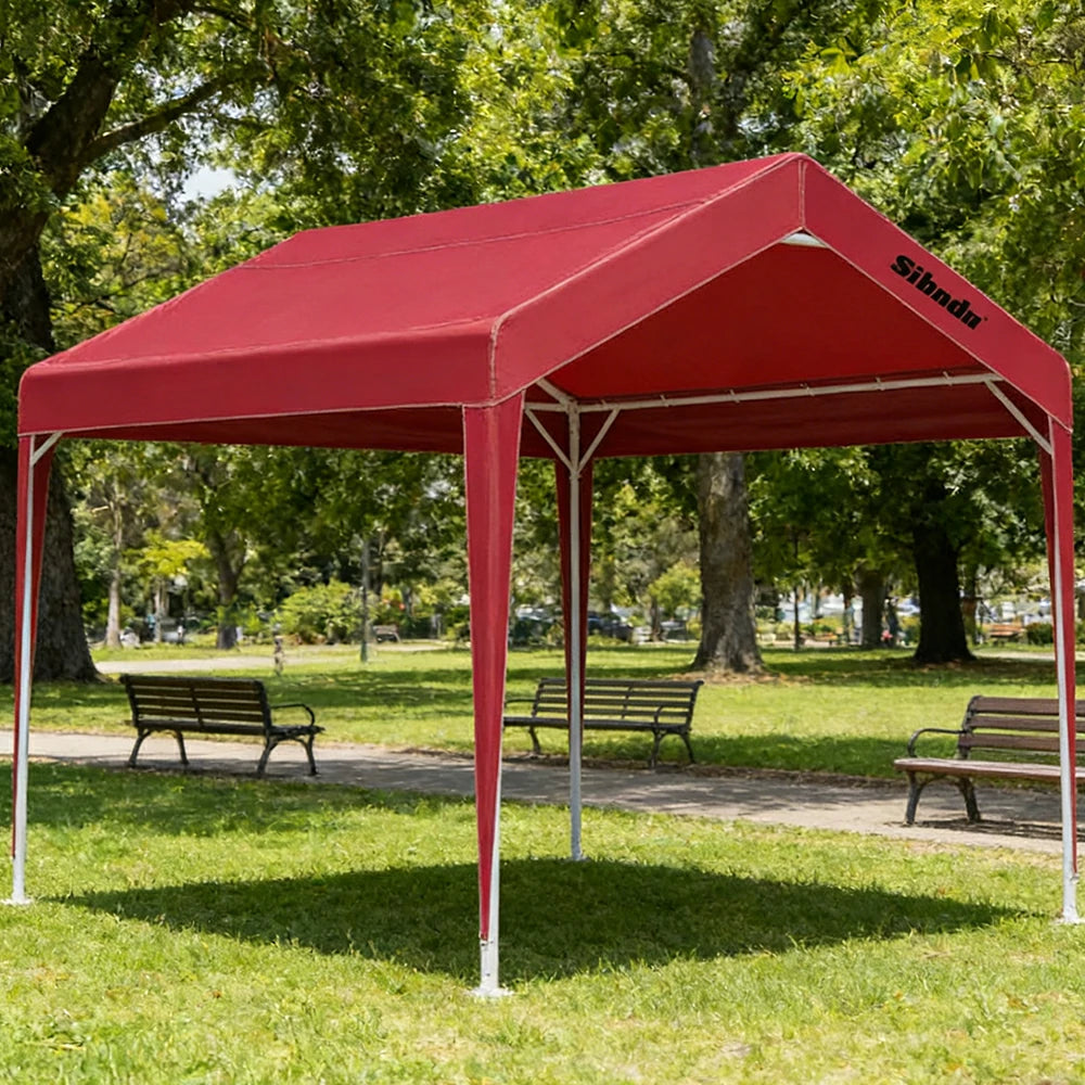 TREKKA Outdoor Pop-Up Gazebo - 3x3m Canopy Only, Reinforced Steel Frame, Waterproof & UV-Resistant Fabric, Wind-Stable Structure, Quick Assembly - Wine Red