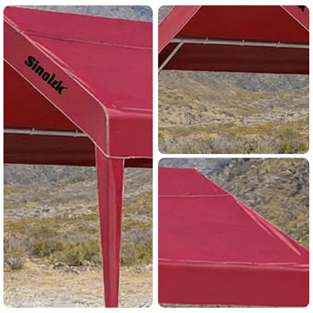 TREKKA Outdoor Pop-Up Gazebo - 3x3m Canopy Only, Reinforced Steel Frame, Waterproof & UV-Resistant Fabric, Wind-Stable Structure, Quick Assembly - Wine Red