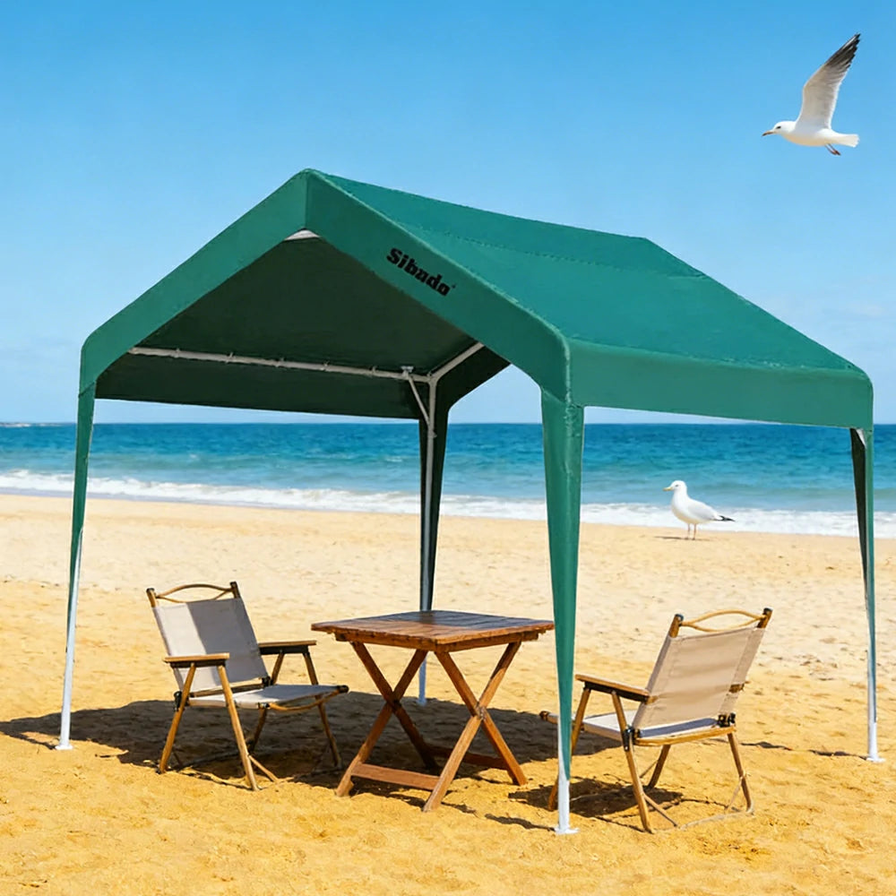 TREKKA Outdoor Pop-Up Gazebo - 3x3m Canopy Only, Reinforced Steel Frame, Waterproof & UV-Resistant Fabric, Wind-Stable Structure, Quick Assembly - Green