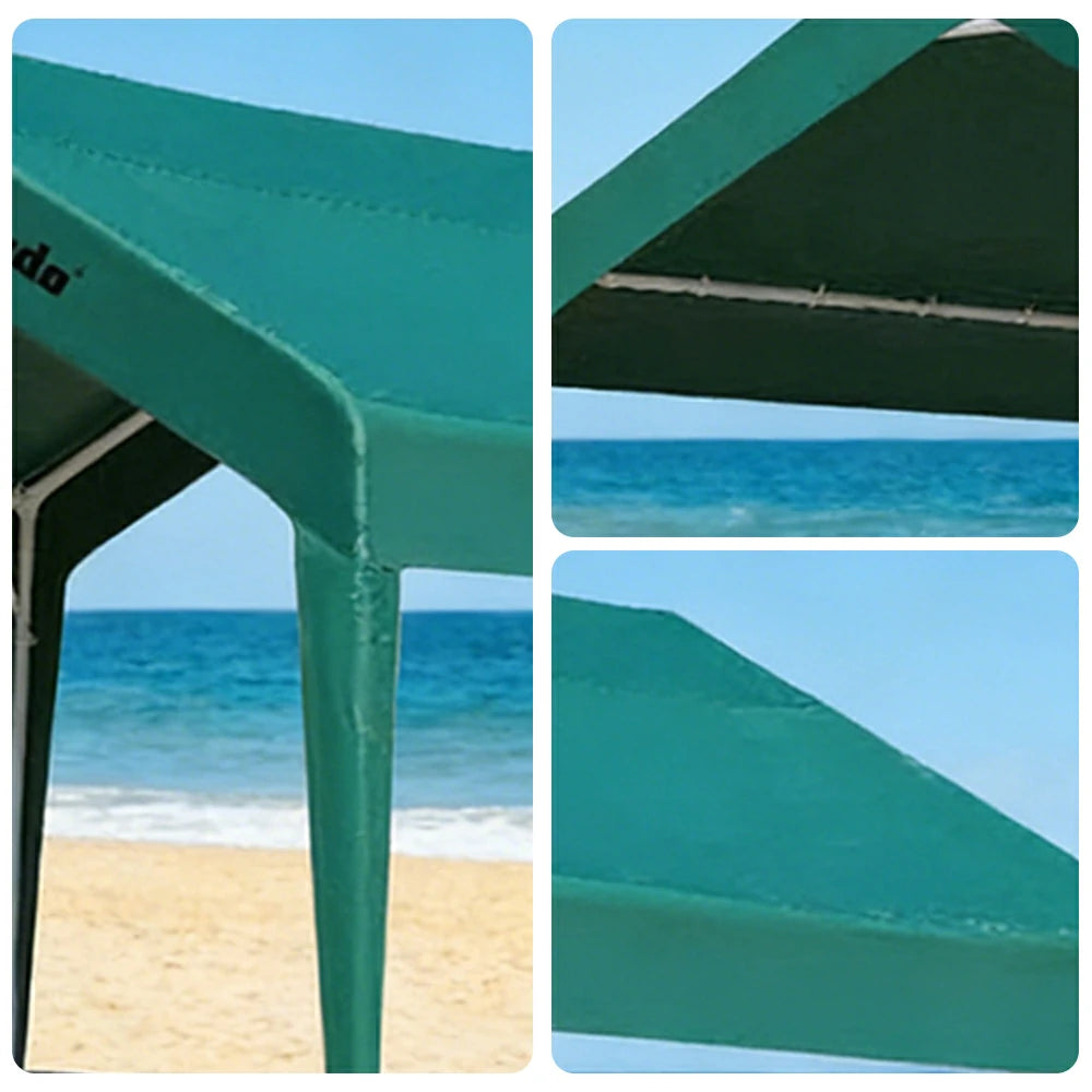 TREKKA Outdoor Pop-Up Gazebo - 3x3m Canopy Only, Reinforced Steel Frame, Waterproof & UV-Resistant Fabric, Wind-Stable Structure, Quick Assembly - Green
