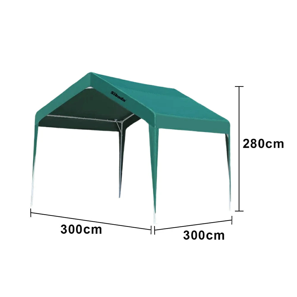 TREKKA Outdoor Pop-Up Gazebo - 3x3m Canopy Only, Reinforced Steel Frame, Waterproof & UV-Resistant Fabric, Wind-Stable Structure, Quick Assembly - Green