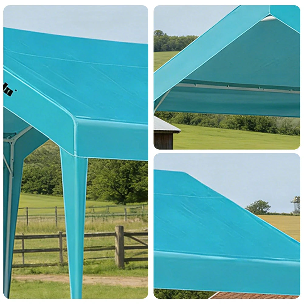 TREKKA Outdoor Pop-Up Gazebo - 3x3m Canopy Only, Reinforced Steel Frame, Waterproof & UV-Resistant Fabric, Wind-Stable Structure, Quick Assembly - Blue