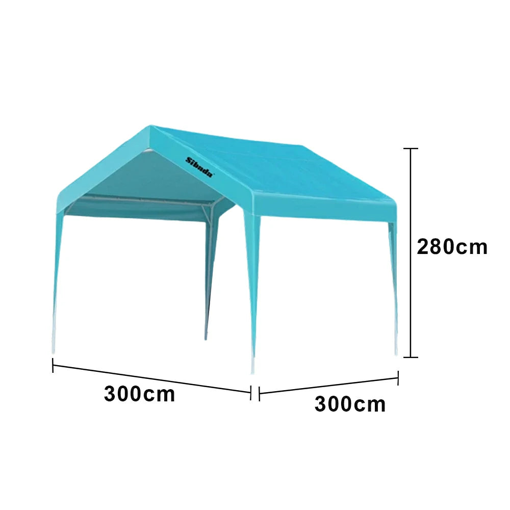 TREKKA Outdoor Pop-Up Gazebo - 3x3m Canopy Only, Reinforced Steel Frame, Waterproof & UV-Resistant Fabric, Wind-Stable Structure, Quick Assembly - Blue