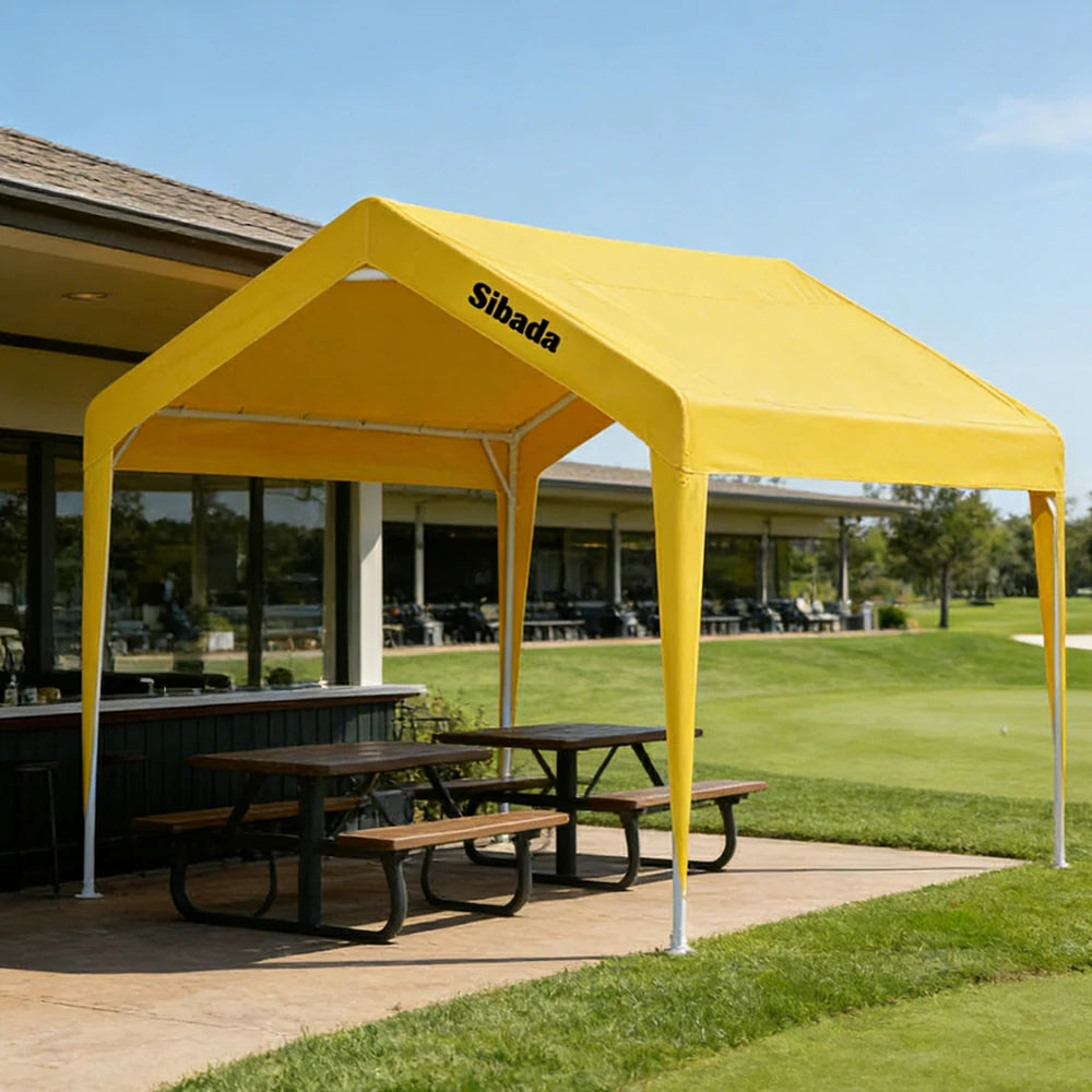 TREKKA Outdoor Pop-Up Gazebo - 3x3m Canopy Only, Reinforced Steel Frame, Waterproof & UV-Resistant Fabric, Wind-Stable Structure, Quick Assembly - Yellow