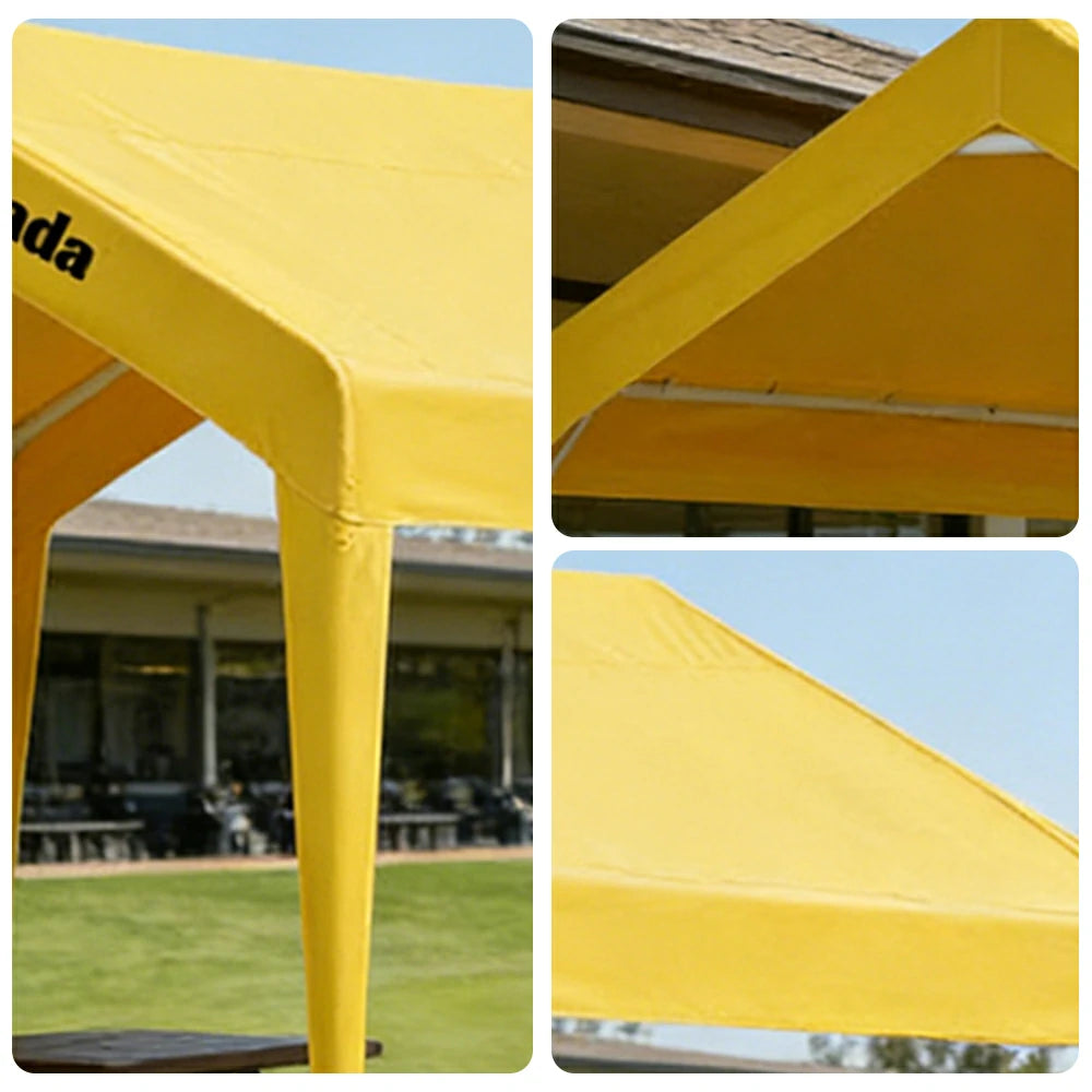 TREKKA Outdoor Pop-Up Gazebo - 3x3m Canopy Only, Reinforced Steel Frame, Waterproof & UV-Resistant Fabric, Wind-Stable Structure, Quick Assembly - Yellow