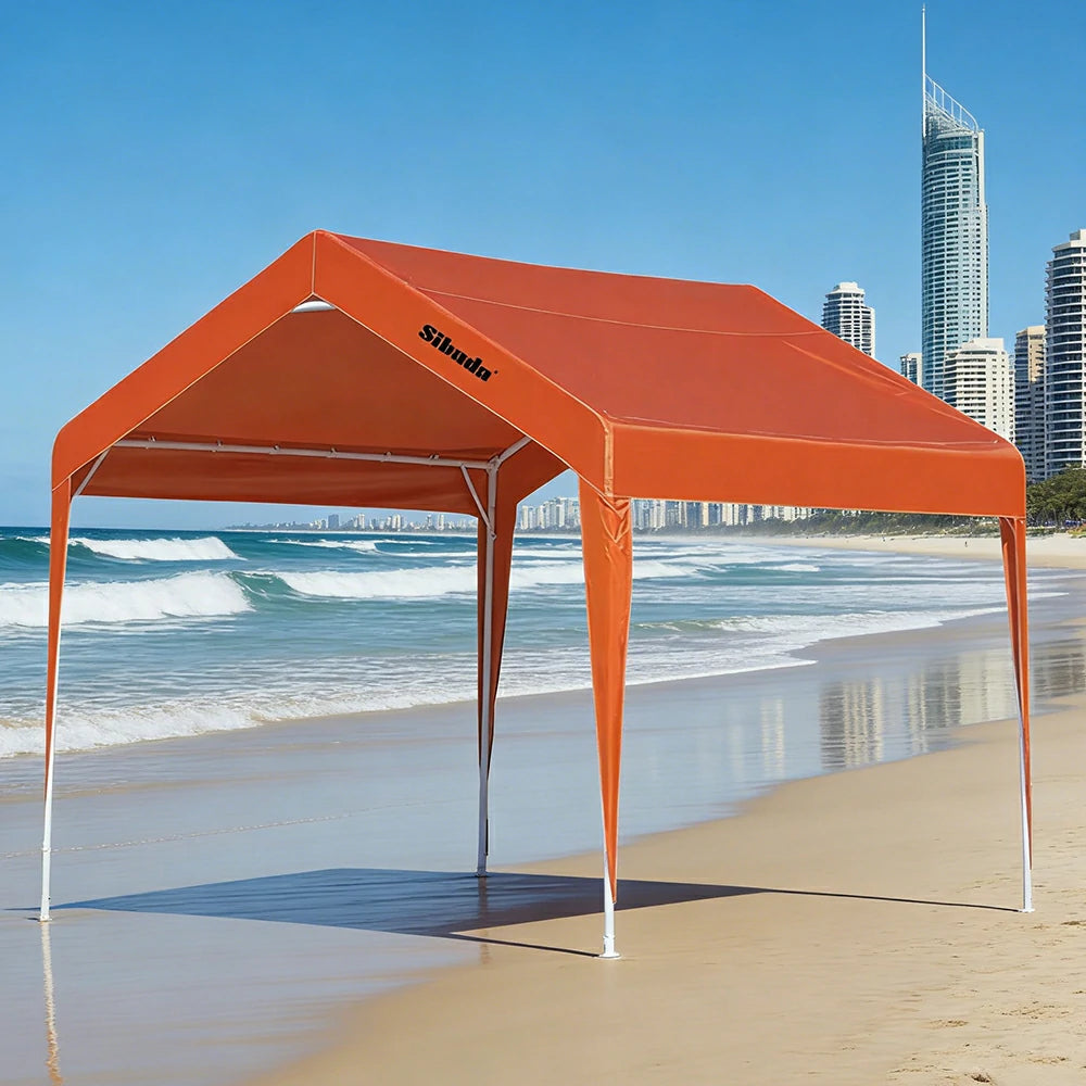 TREKKA Outdoor Pop-Up Gazebo - 3x3m Canopy Only, Reinforced Steel Frame, Waterproof & UV-Resistant Fabric, Wind-Stable Structure, Quick Assembly - Orange