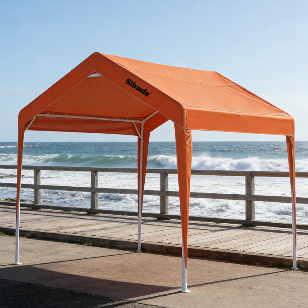 TREKKA Outdoor Pop-Up Gazebo - 3x3m Canopy Only, Reinforced Steel Frame, Waterproof & UV-Resistant Fabric, Wind-Stable Structure, Quick Assembly - Orange