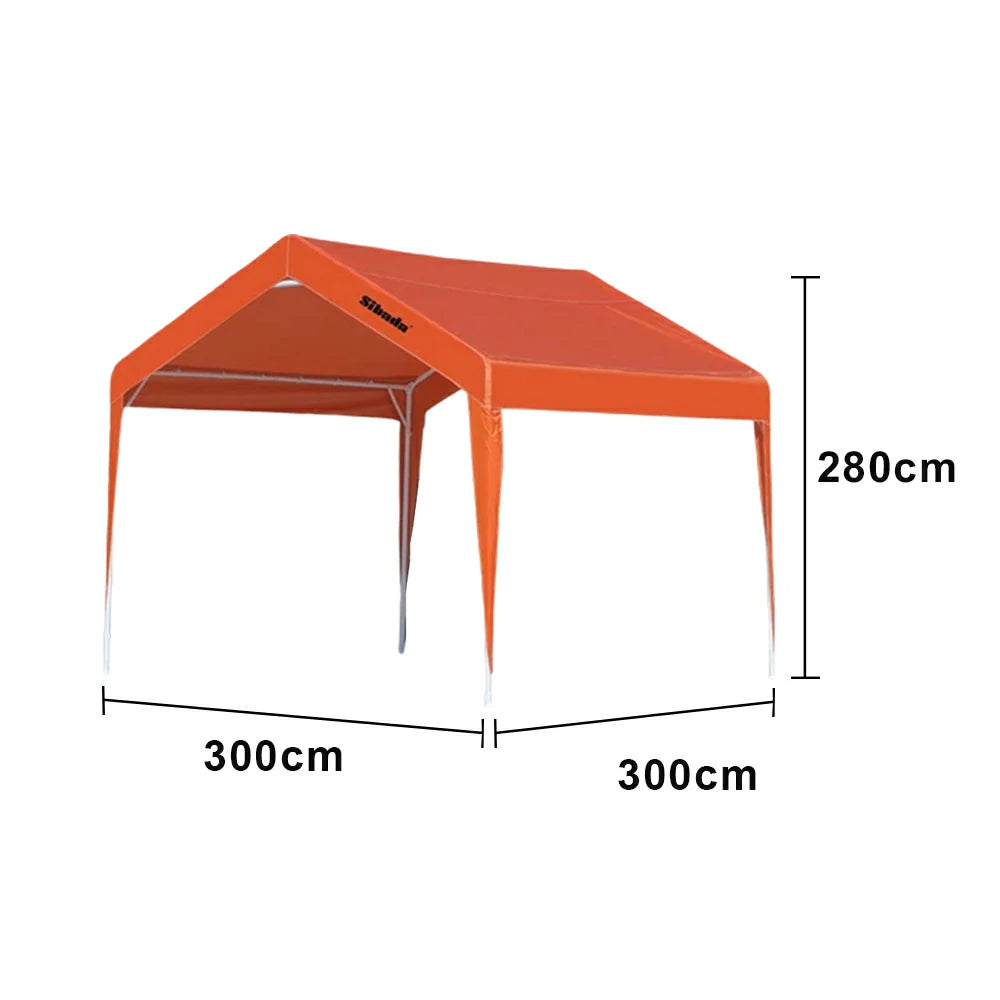 TREKKA Outdoor Pop-Up Gazebo - 3x3m Canopy Only, Reinforced Steel Frame, Waterproof & UV-Resistant Fabric, Wind-Stable Structure, Quick Assembly - Orange