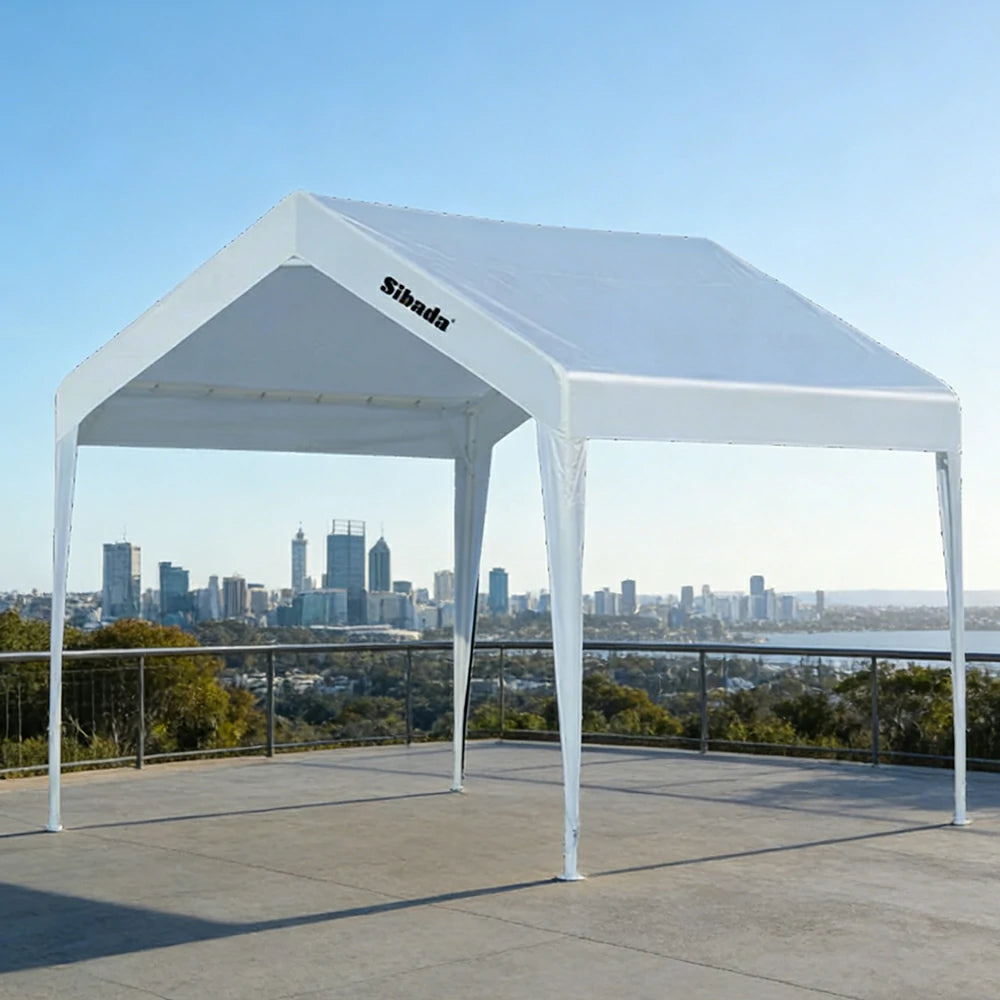 TREKKA Outdoor Pop-Up Gazebo - 3x3m Canopy Only, Reinforced Steel Frame, Waterproof & UV-Resistant Fabric, Wind-Stable Structure, Quick Assembly - White