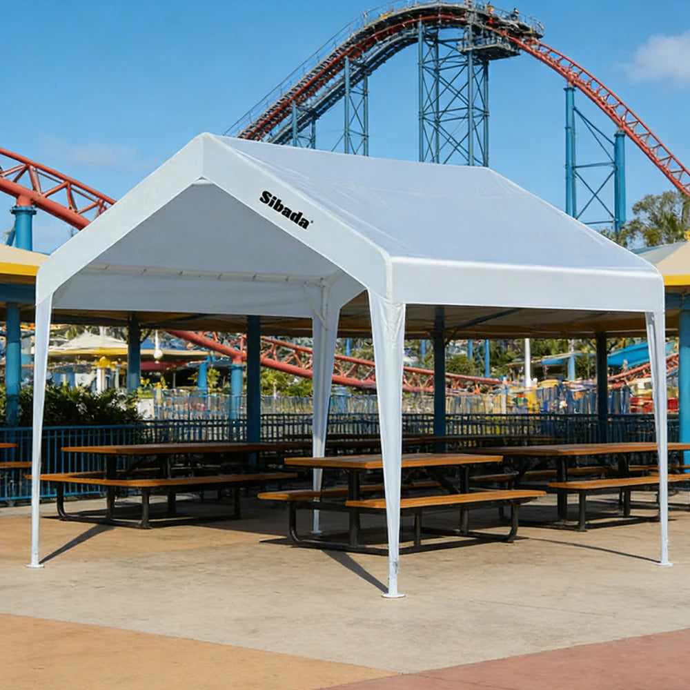 TREKKA Outdoor Pop-Up Gazebo - 3x3m Canopy Only, Reinforced Steel Frame, Waterproof & UV-Resistant Fabric, Wind-Stable Structure, Quick Assembly - White