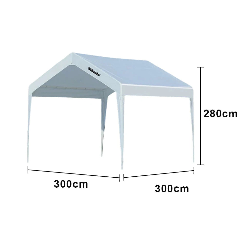 TREKKA Outdoor Pop-Up Gazebo - 3x3m Canopy Only, Reinforced Steel Frame, Waterproof & UV-Resistant Fabric, Wind-Stable Structure, Quick Assembly - White